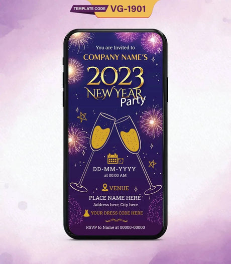 New Year Invite Card