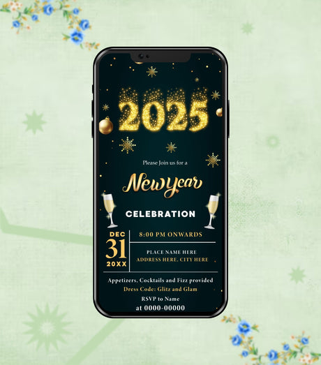 New Year Invitation Card 2025