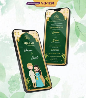 Nikaah Invitation PDF Card
