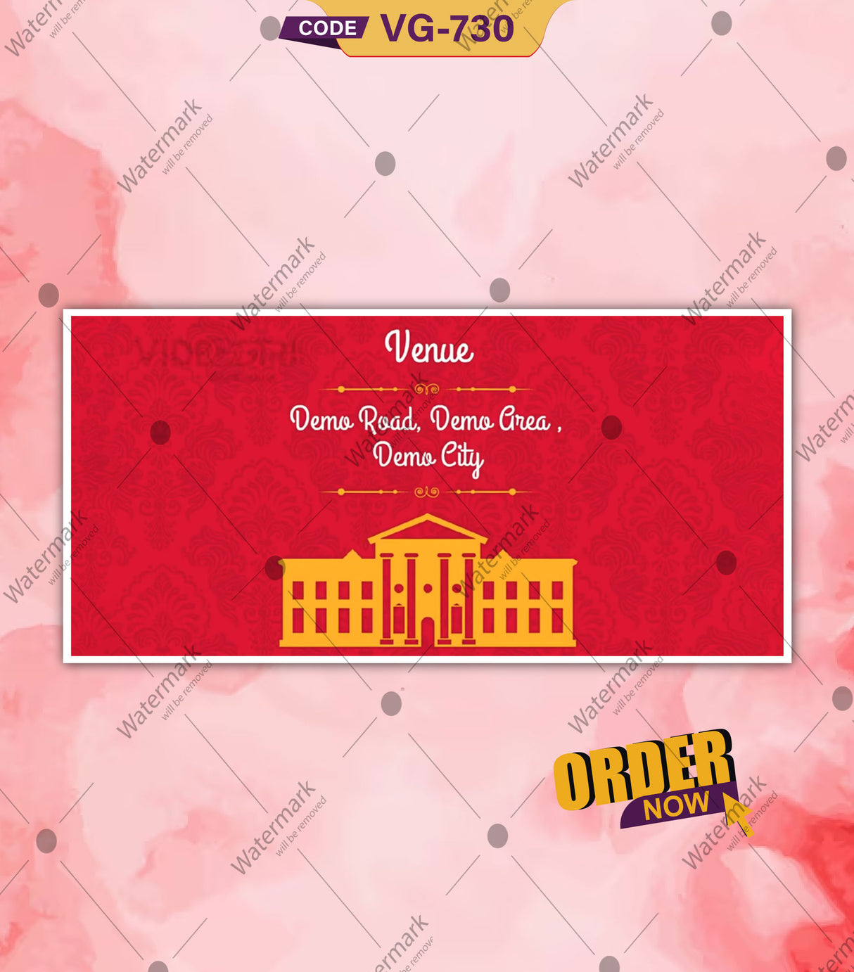 Online Engagement Ceremony Invitation Card