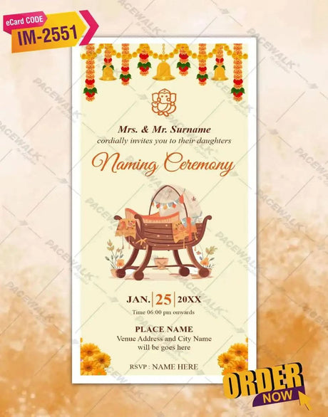 Namd Invitations Naming Ceremony Invitation – VideoGiri