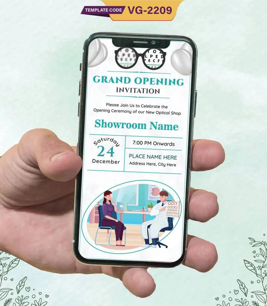 Optical Shop Inauguration Invitation | Grand Opening Digital eCard | V ...