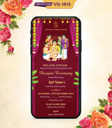 Parojan Ceremony Invitation Card