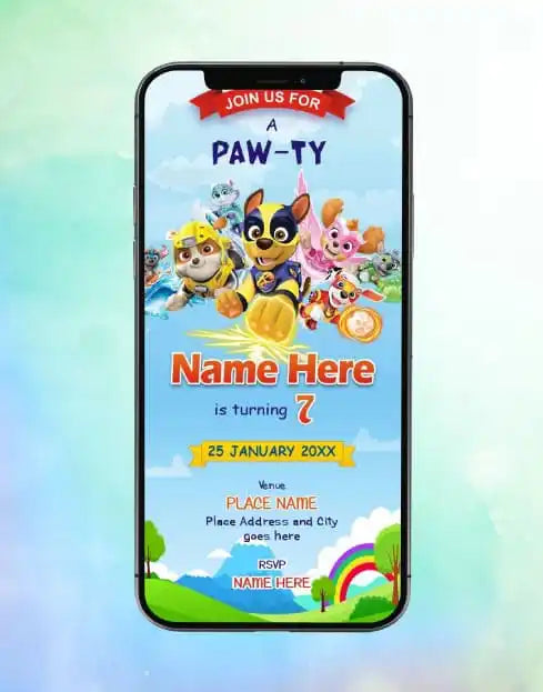 Paw Patrol Birthday Invitations