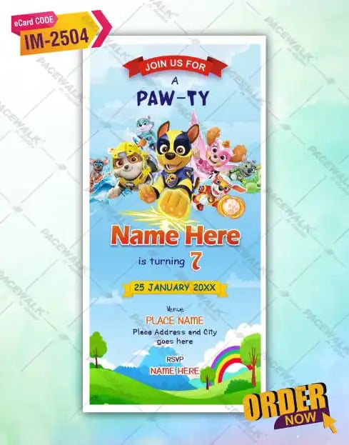 Paw Patrol Birthday Invitations