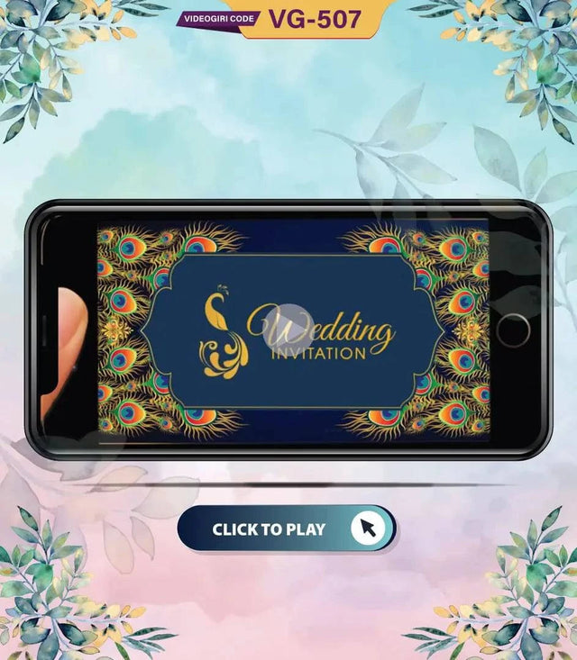 Peacock Theme Wedding Invitation Video 