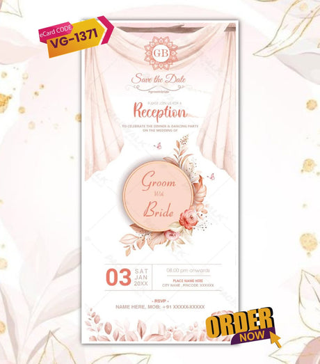 Personalised Reception Invitation Card 