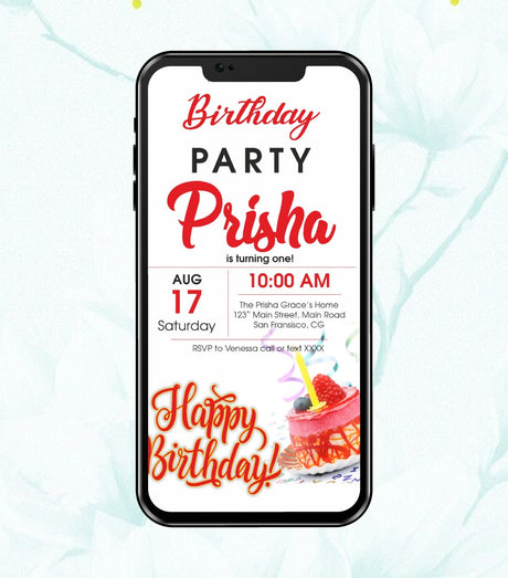 Personalized Birthday Invitation Card 