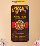 Pizza Party Birthday Party Invitations 