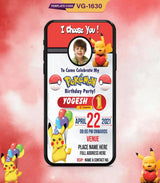 Pokemon Birthday Party Invitation Card