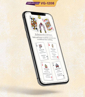 Poker Playing Card Wedding Invitation