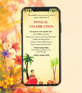 Pongal Celebration Invitation Card