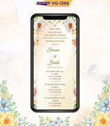 Punjabi Wedding Invitation PDF Card | VG-1266