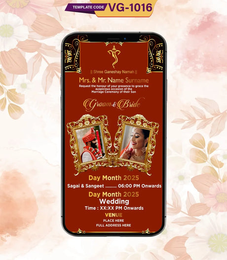 Punjabi Wedding Invitation eCards | VG-1016