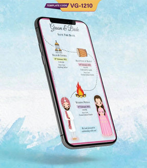 Punjabi Wedding Save The Date Card