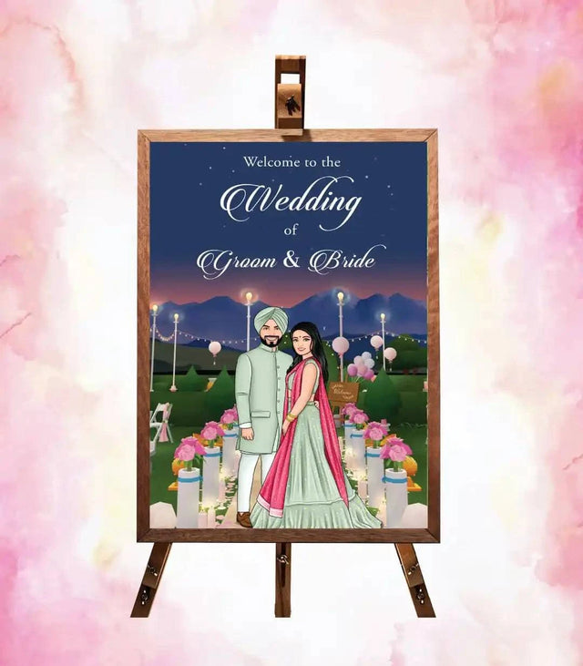 Punjabi Wedding Signage Board