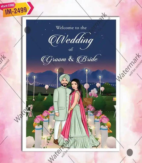 Punjabi Wedding Signage Board