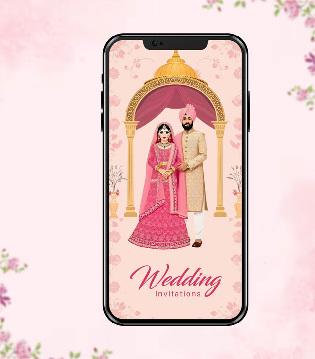 Punjabi Wedding Invitation Card 