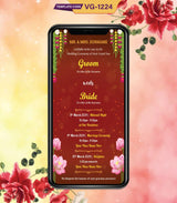 Radha Krishna Wedding Invite Card