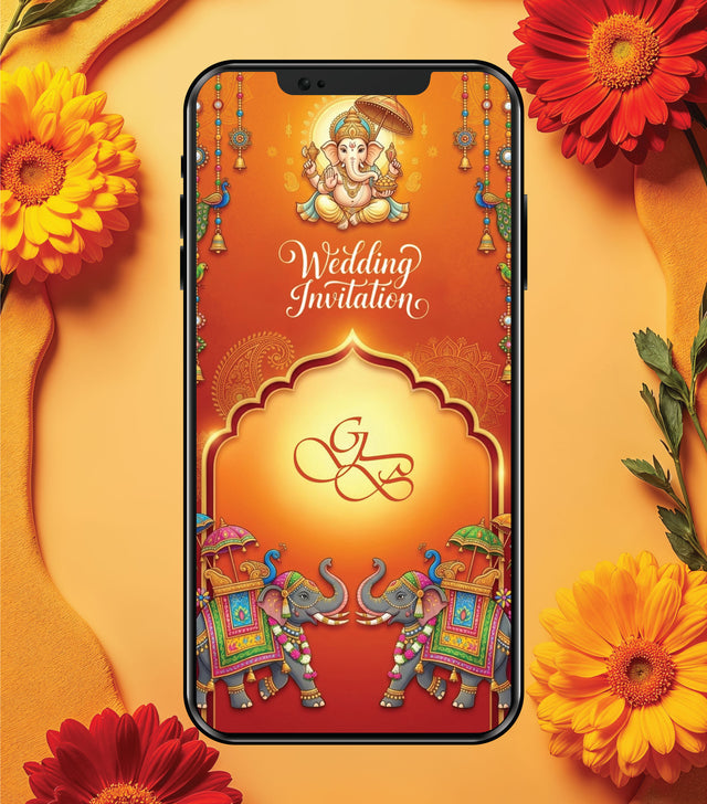 Rajasthani Royal Wedding Invitation