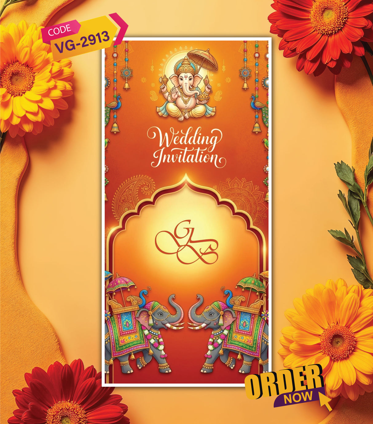 Rajasthani Royal Wedding Invitation
