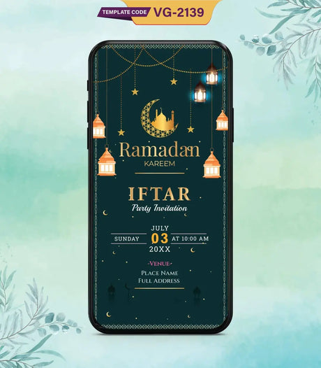 Ramadan Iftar Party Invitation Card | VG-2139