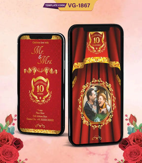 Regal 10th Anniversary Invitation 