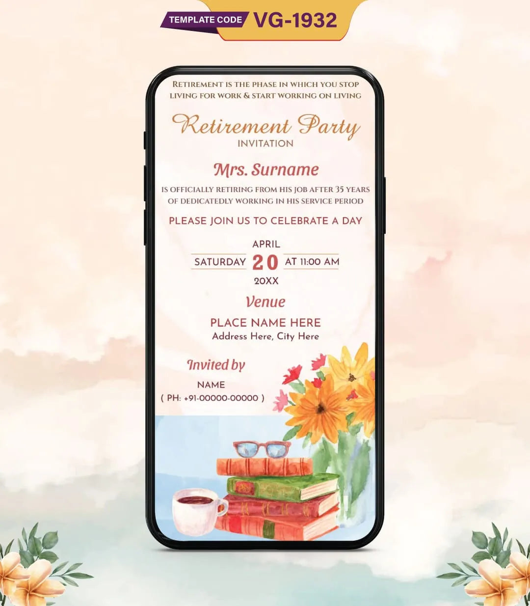 Retirement Invitation Card