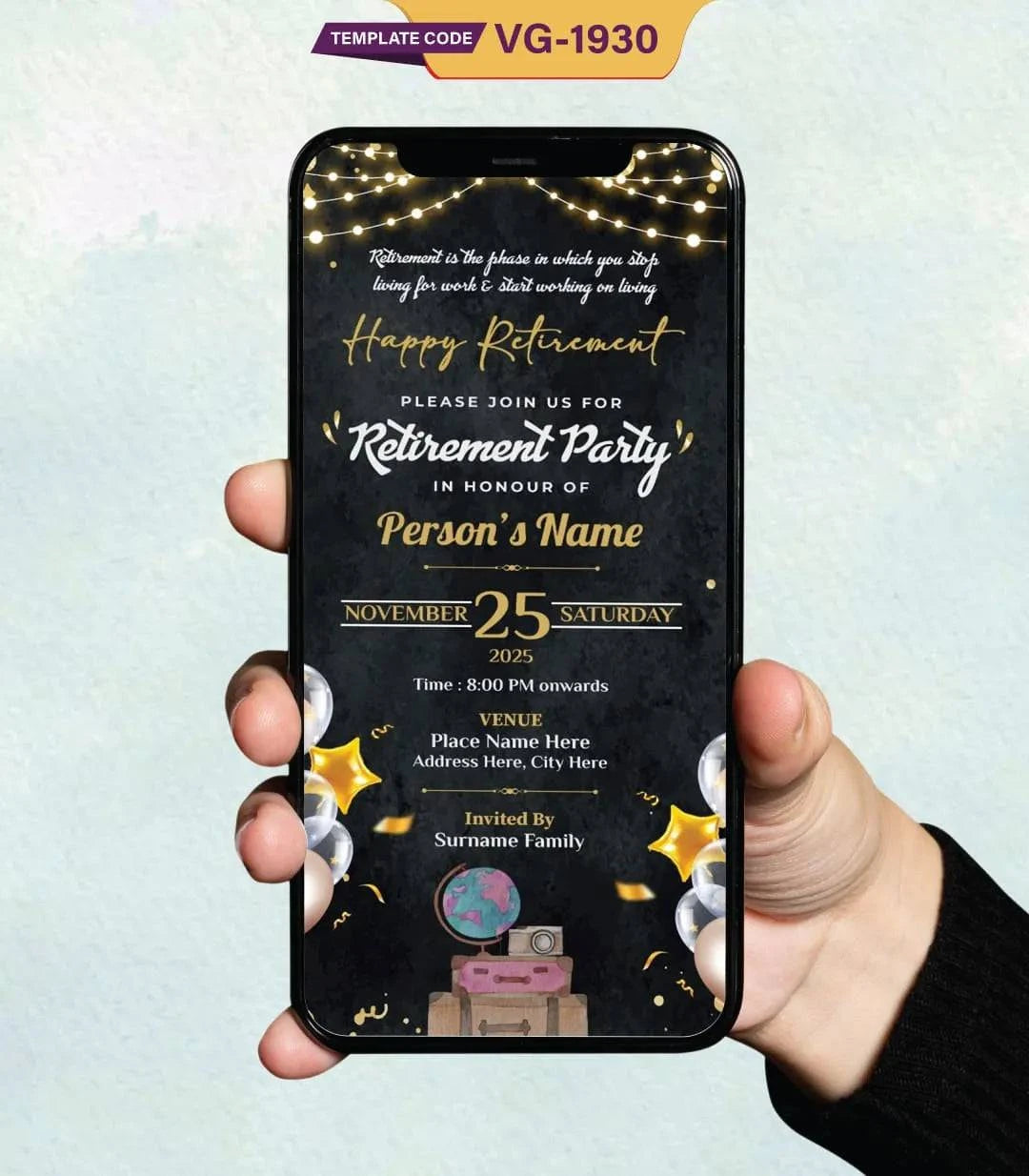 Retirement Party Invitation Card