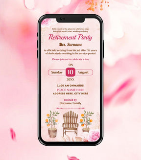 Retirement Party Function Invitation 