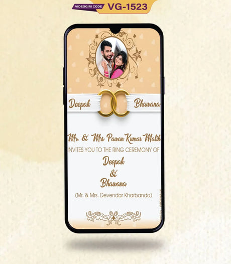 Ring Ceremony Invitation Card | VG-1523