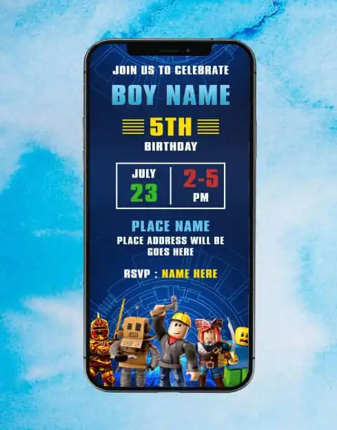 Roblox Birthday Invitation