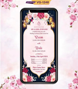 Rose Flower Wedding Invitation Card