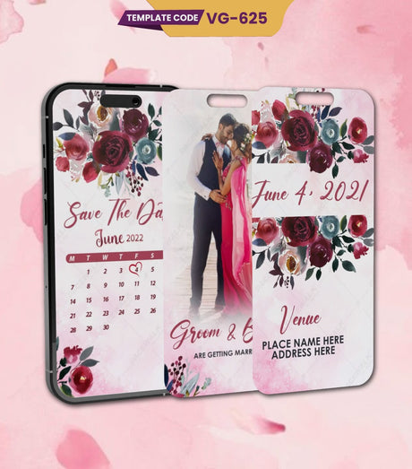 Rose Calendar Save The Date Invite Video