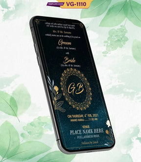 Royal Punjabi Wedding Invitation Card 