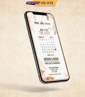 Rustic Calendar Wedding Save the Date Card