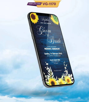 Rustic Sunflower Wedding Invitation