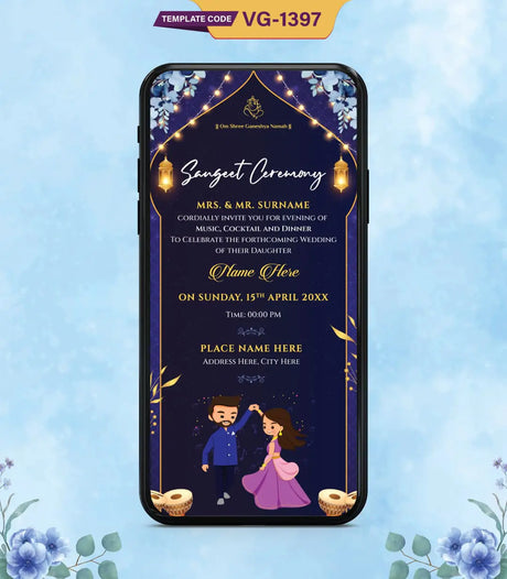 Sangeet Ceremony Invitation | VG-1397