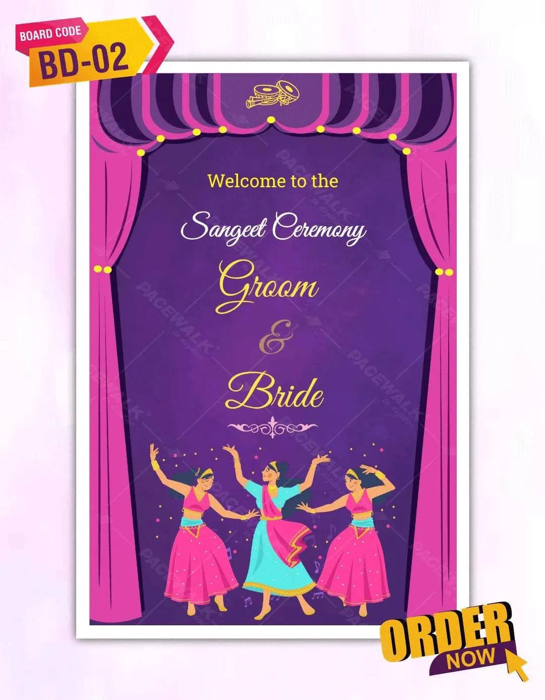 Sangeet Ceremony Signage Board | BD-02 - VideoGiri