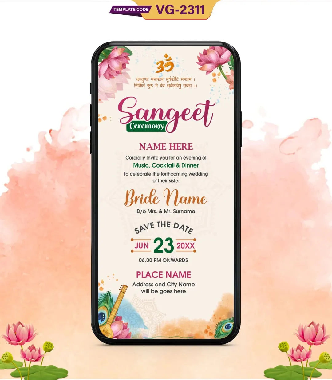 Sangeet Invitation