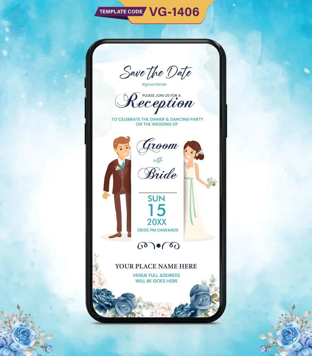 Save The Date Reception Invitation