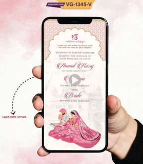 Sikh Anand Karaj Wedding Invitation Video