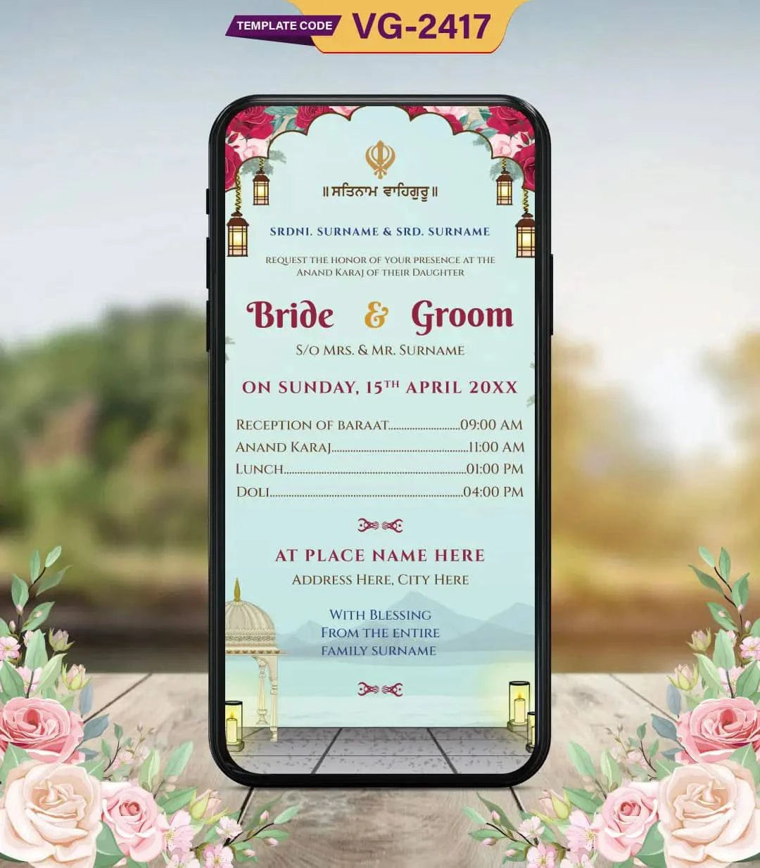 Sikh Wedding Invitation Templates 