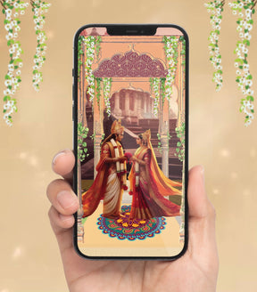 Sita Ram Wedding Invitation Video Card