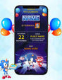 Sonic The Hedgehog Birthday Invitation Card 