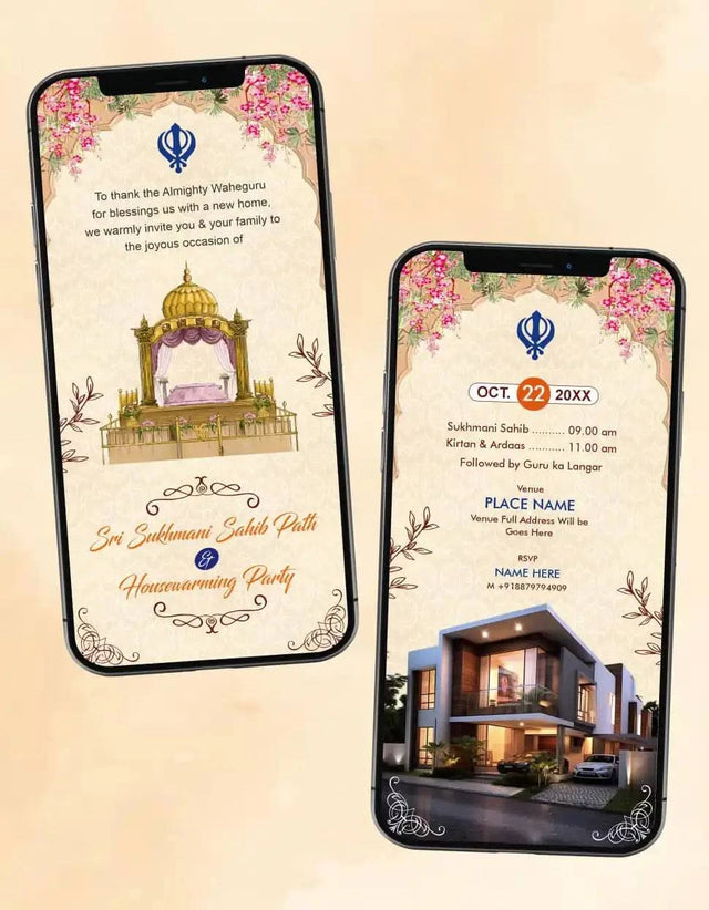 Sri Sukhmani Sahib Path & Housewarming Invitation 