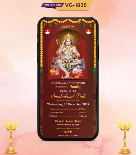 Sunderkand Invitation Card | VG-1835