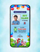 Super Mario Birthday Party Invite