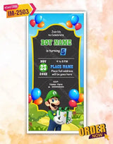 Super Mario Birthday Invitation