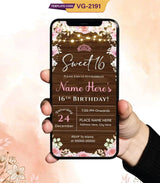 Sweet 16 Birthday Invitation Card 